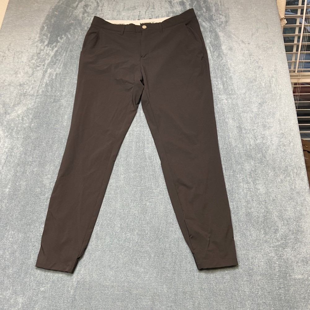 Macade Golf Pants Men 36 Black Slim Fit Resortwear Performance Tapered Ankle Zip